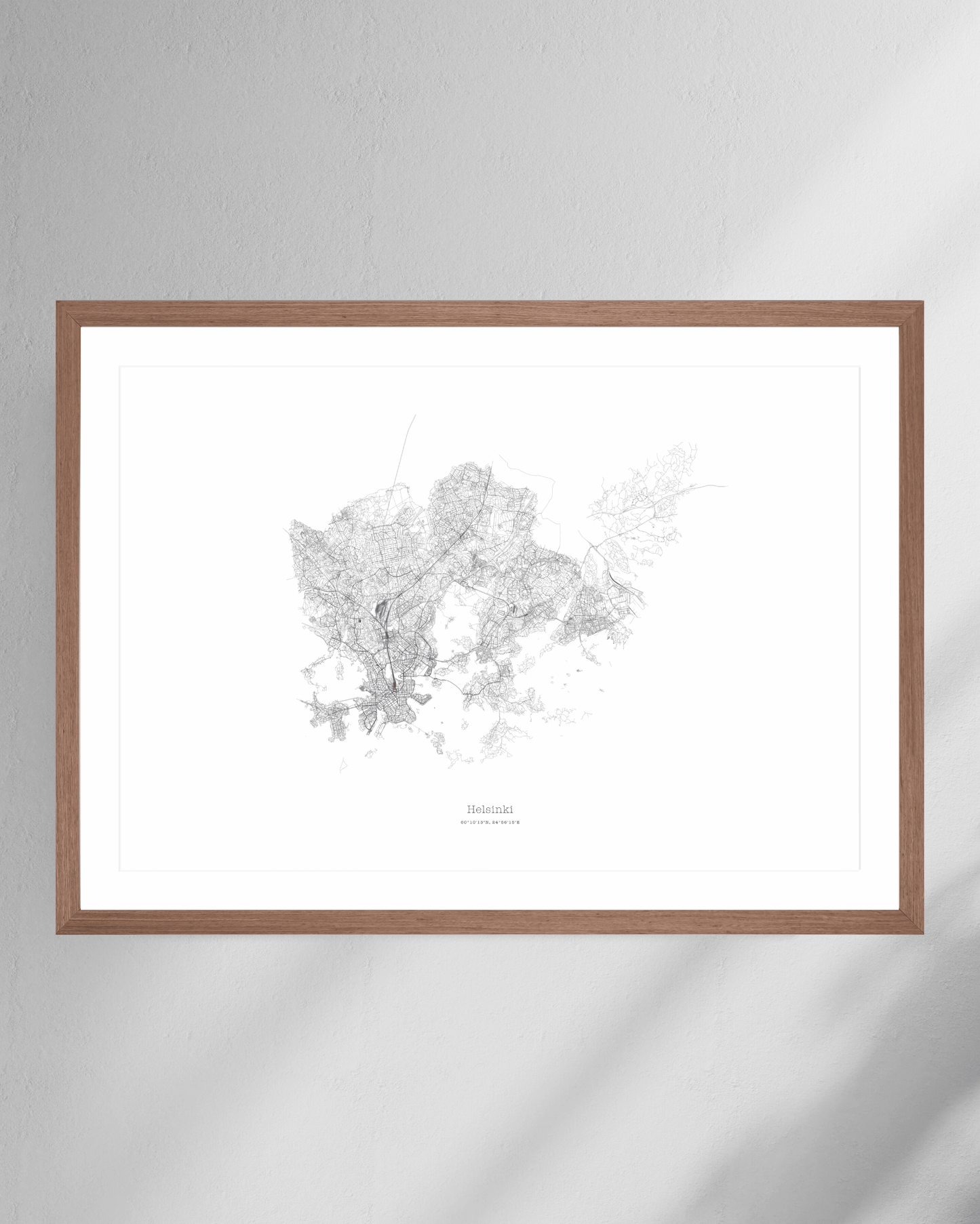 Helsinki - City Map - Minimalist Fine Art Print