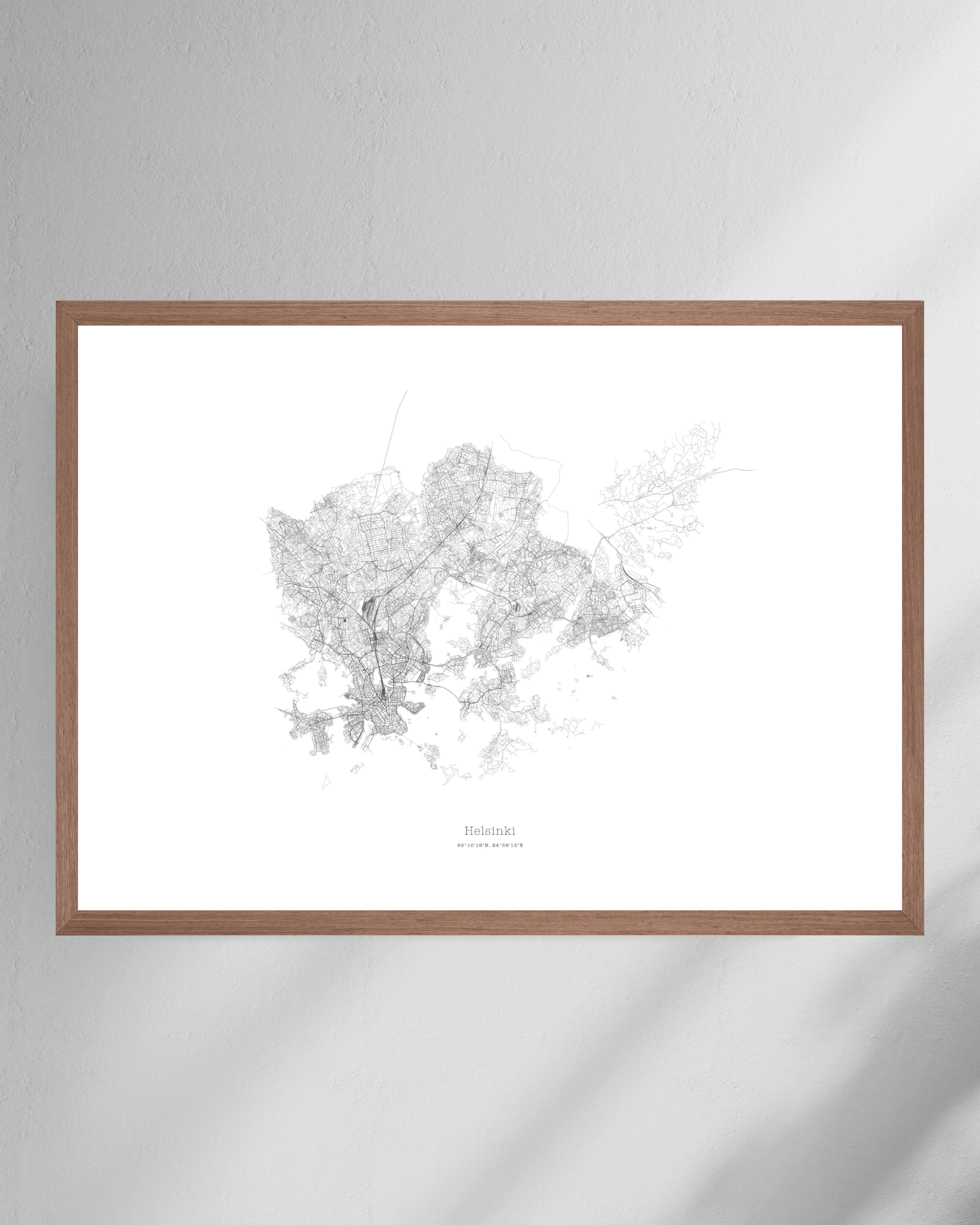 Helsinki - City Map - Minimalist Fine Art Print