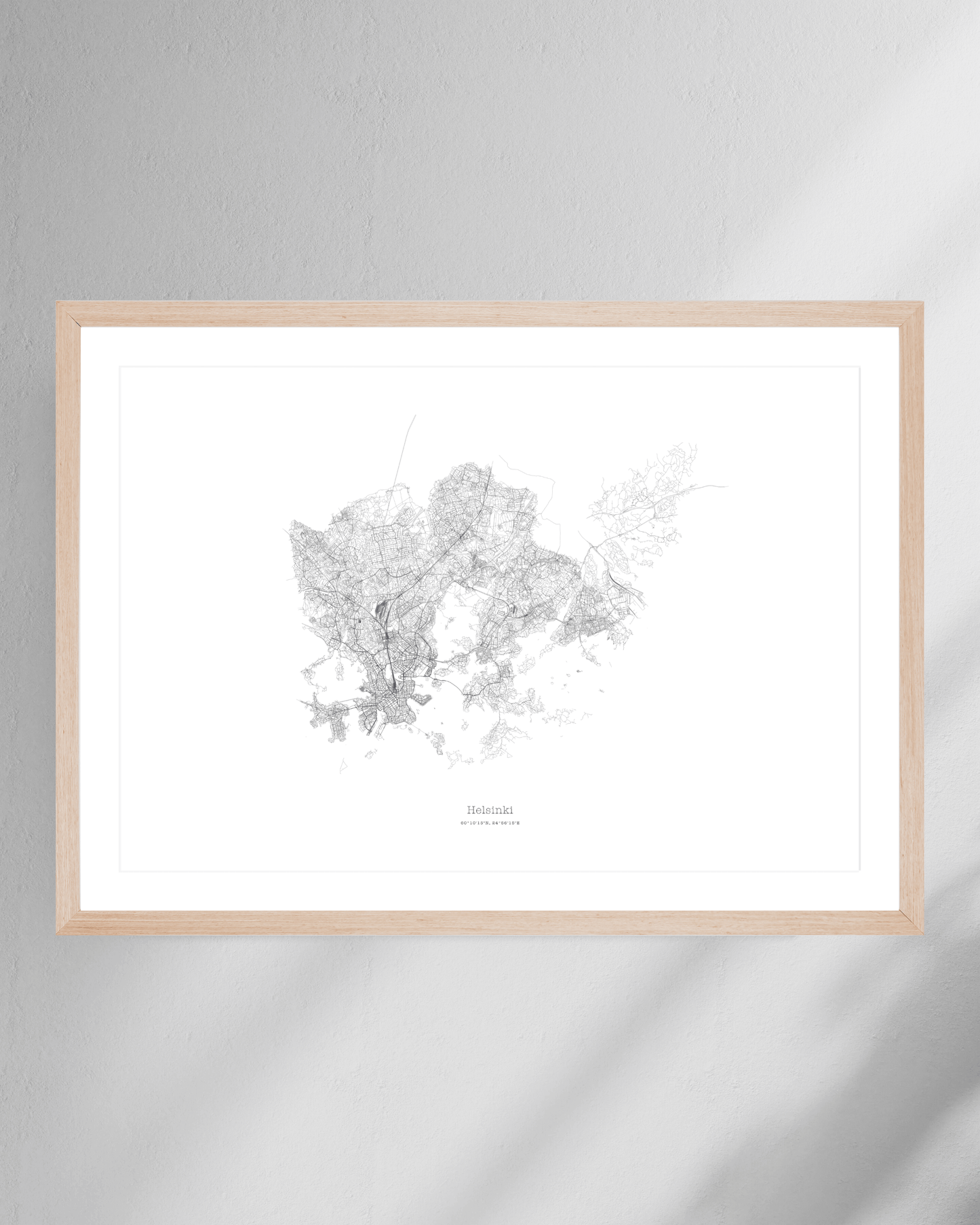 Helsinki - City Map - Minimalist Fine Art Print