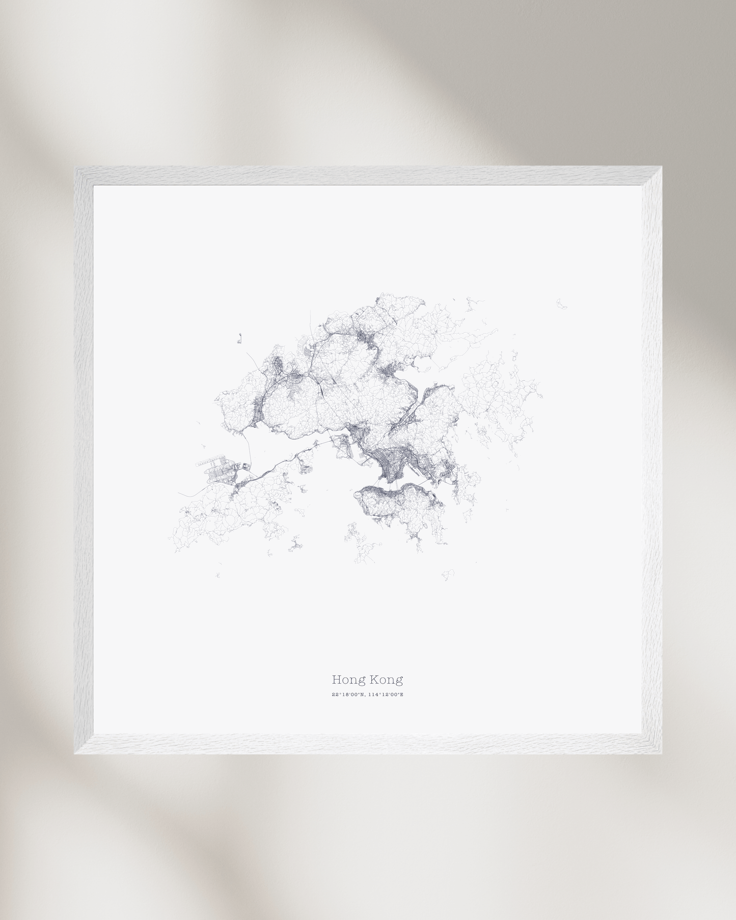 Hong Kong - Minimalist City Map - Fine Art Print