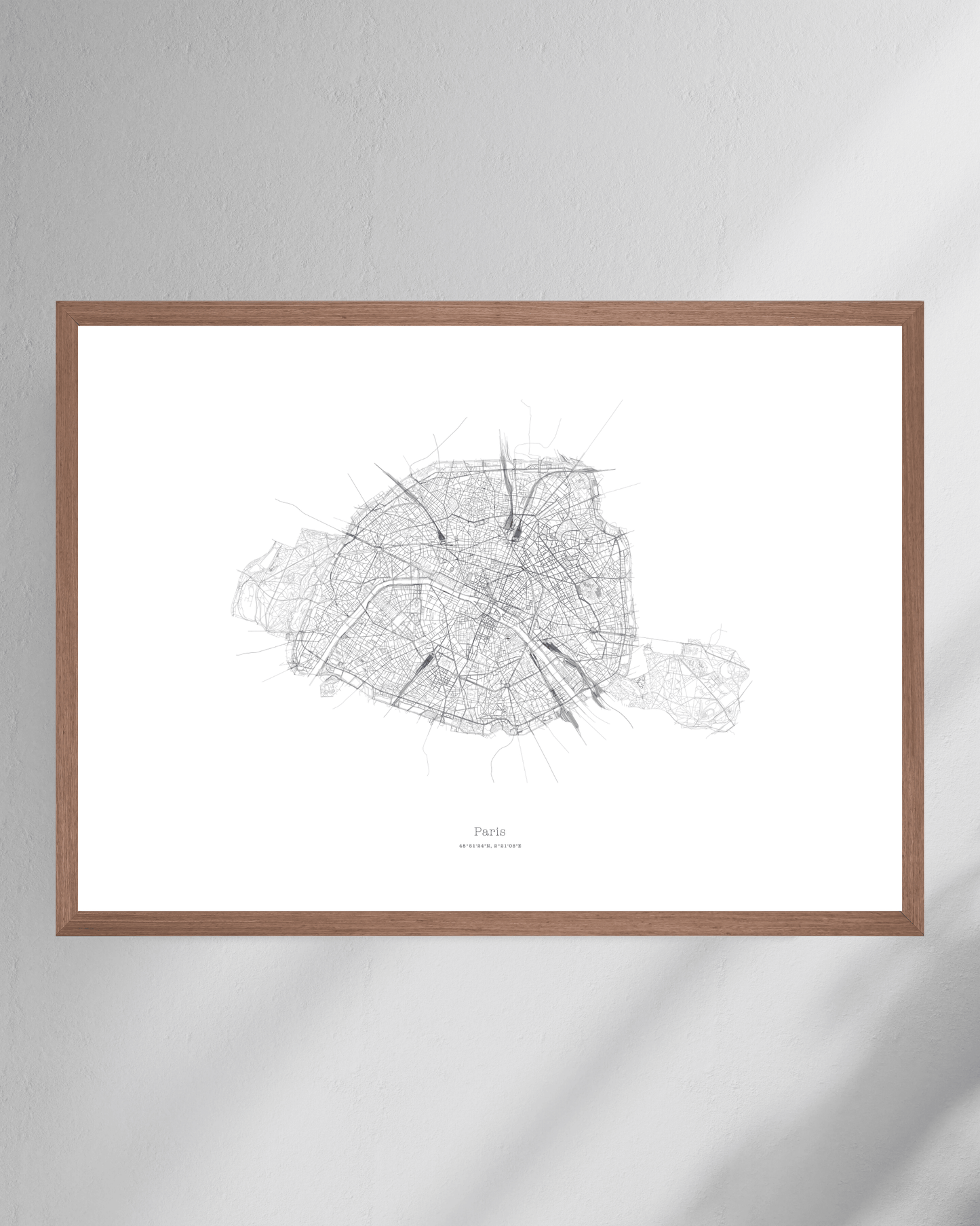 Paris - City Map - Minimalist Fine Art Print