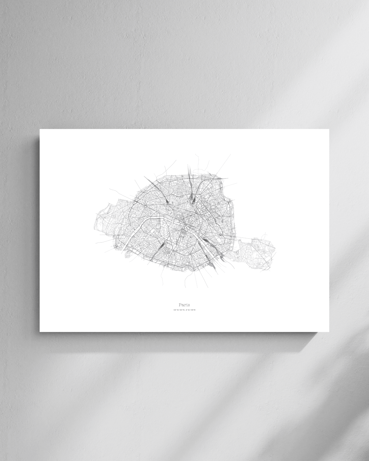 Paris - City Map - Minimalist Fine Art Print