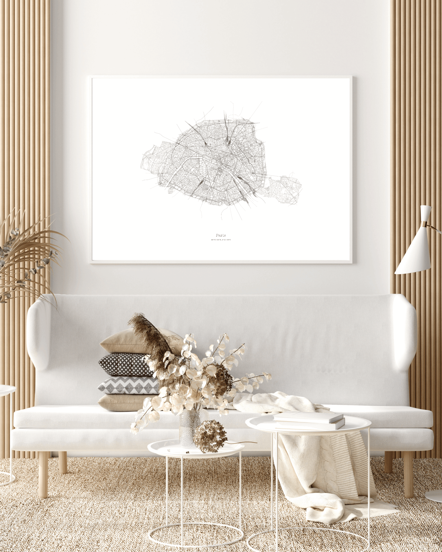 Paris - City Map - Minimalist Fine Art Print