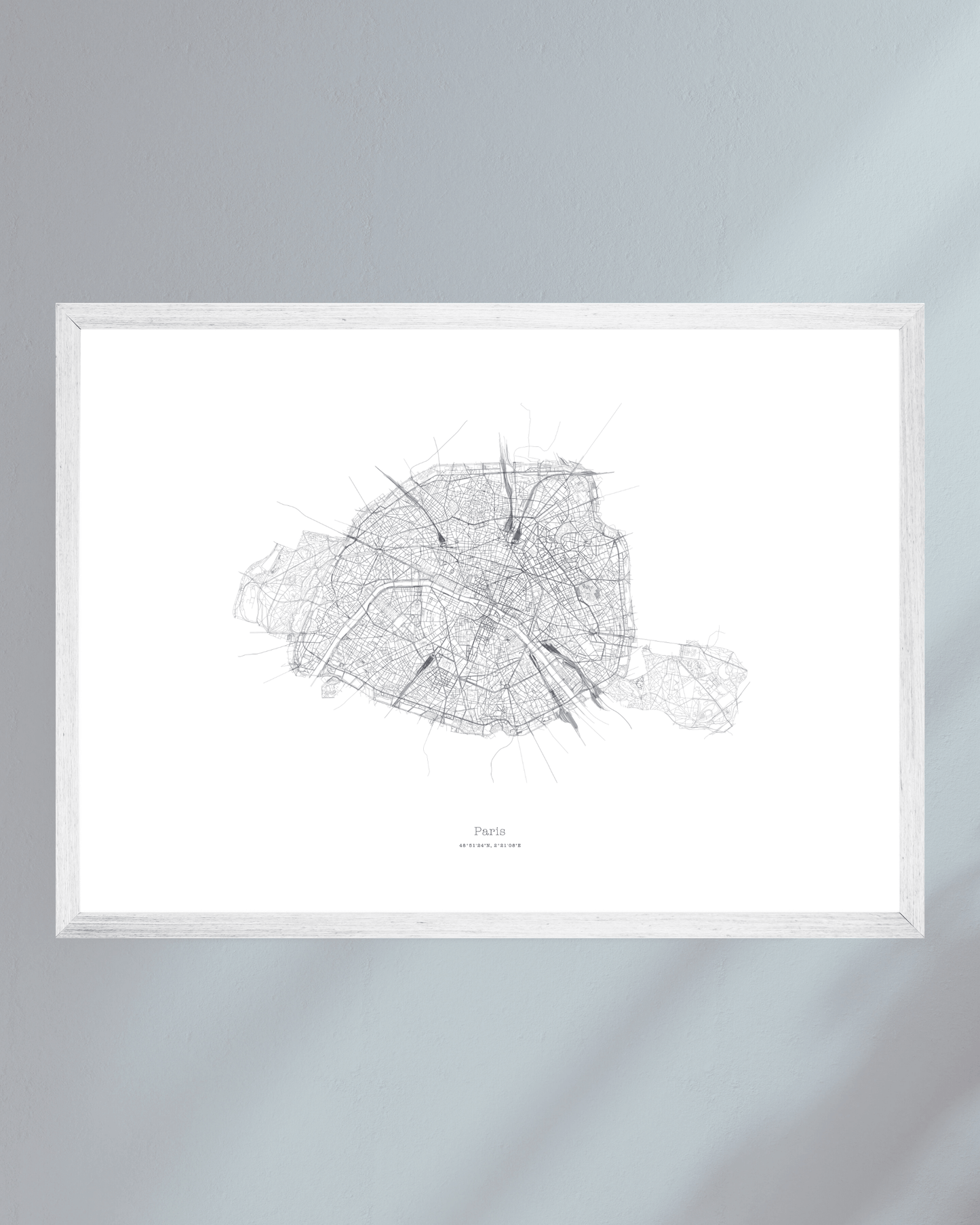 Paris - City Map - Minimalist Fine Art Print