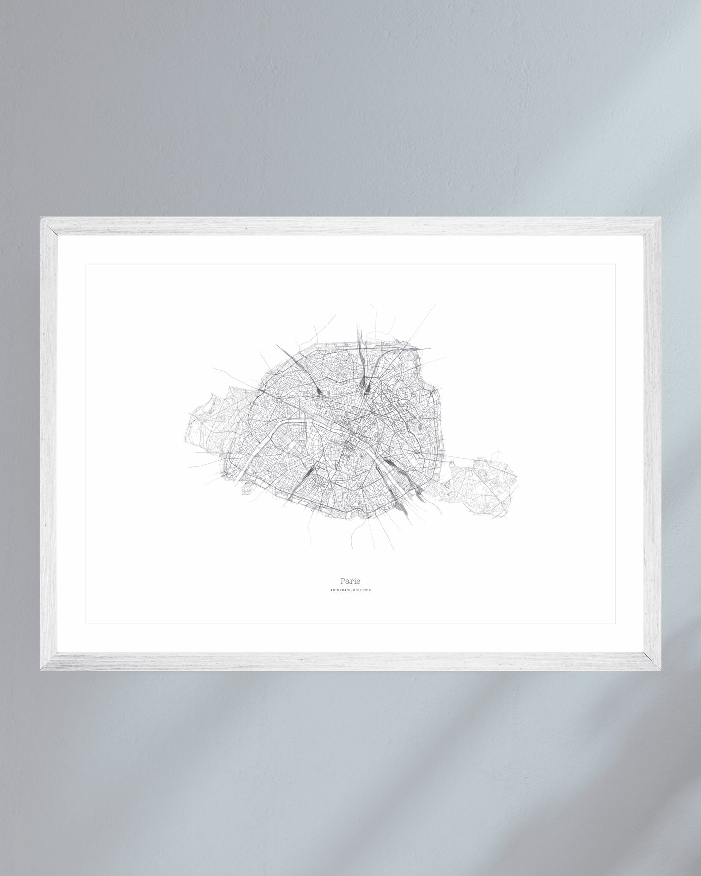 Paris - City Map - Minimalist Fine Art Print