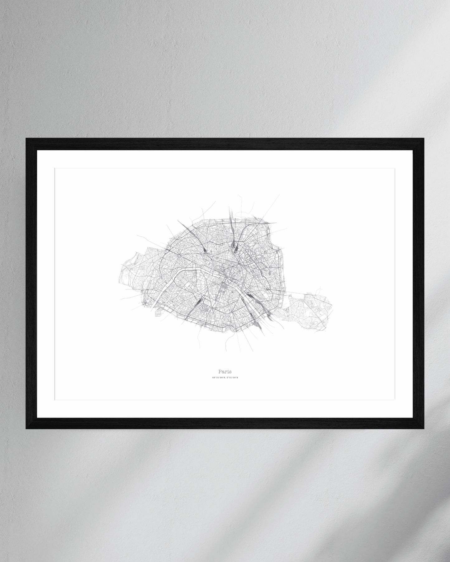 Paris - City Map - Minimalist Fine Art Print