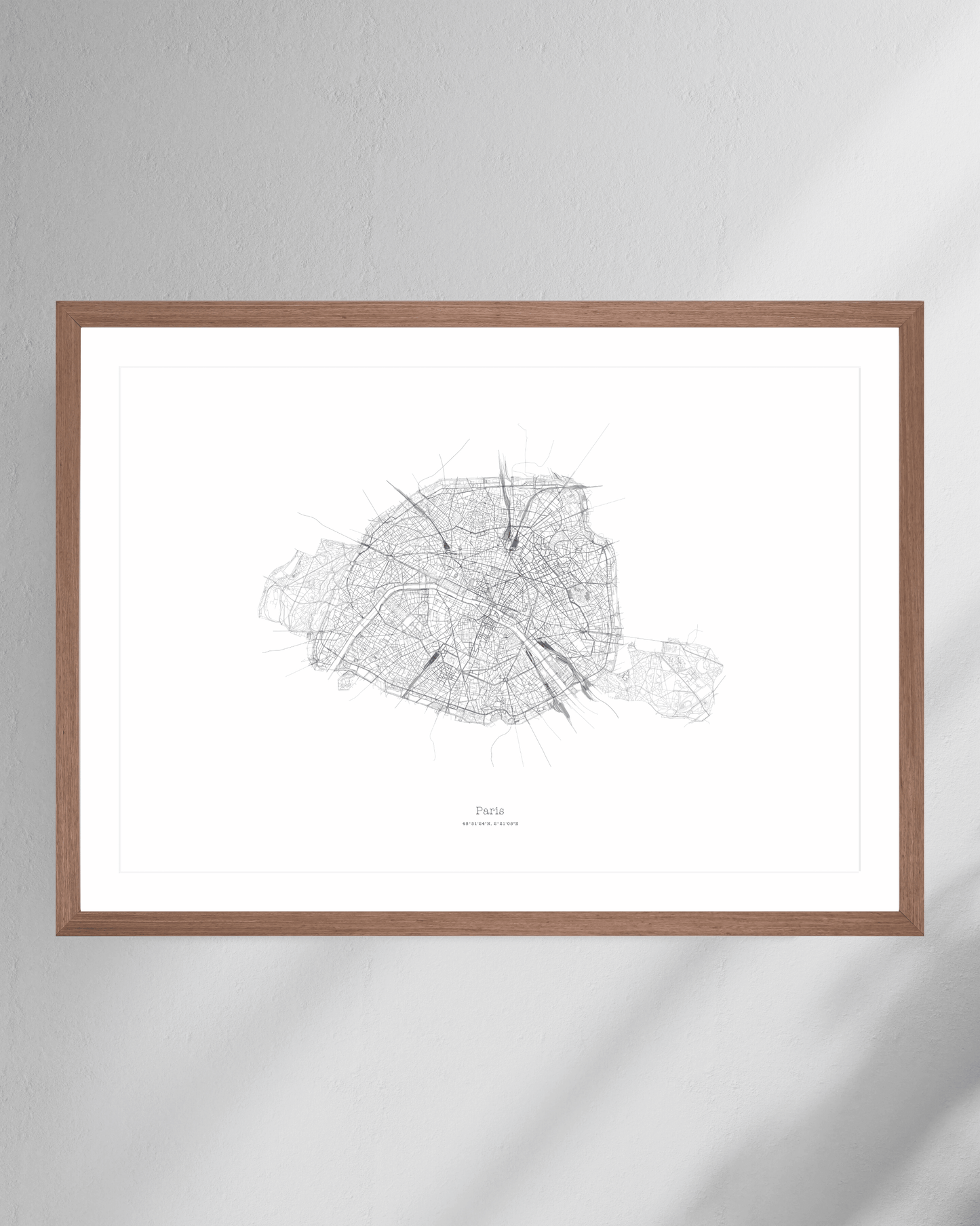 Paris - City Map - Minimalist Fine Art Print