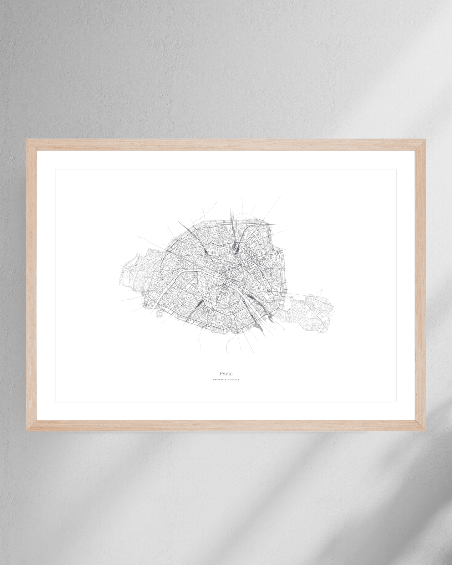 Paris - City Map - Minimalist Fine Art Print
