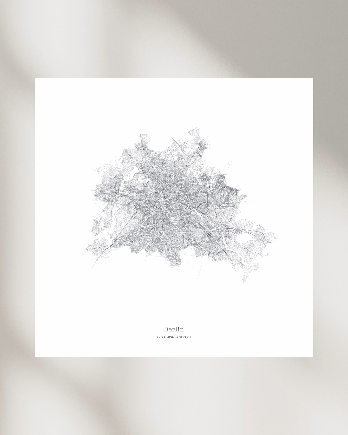Berlin - Minimalist City Map - Fine Art Print