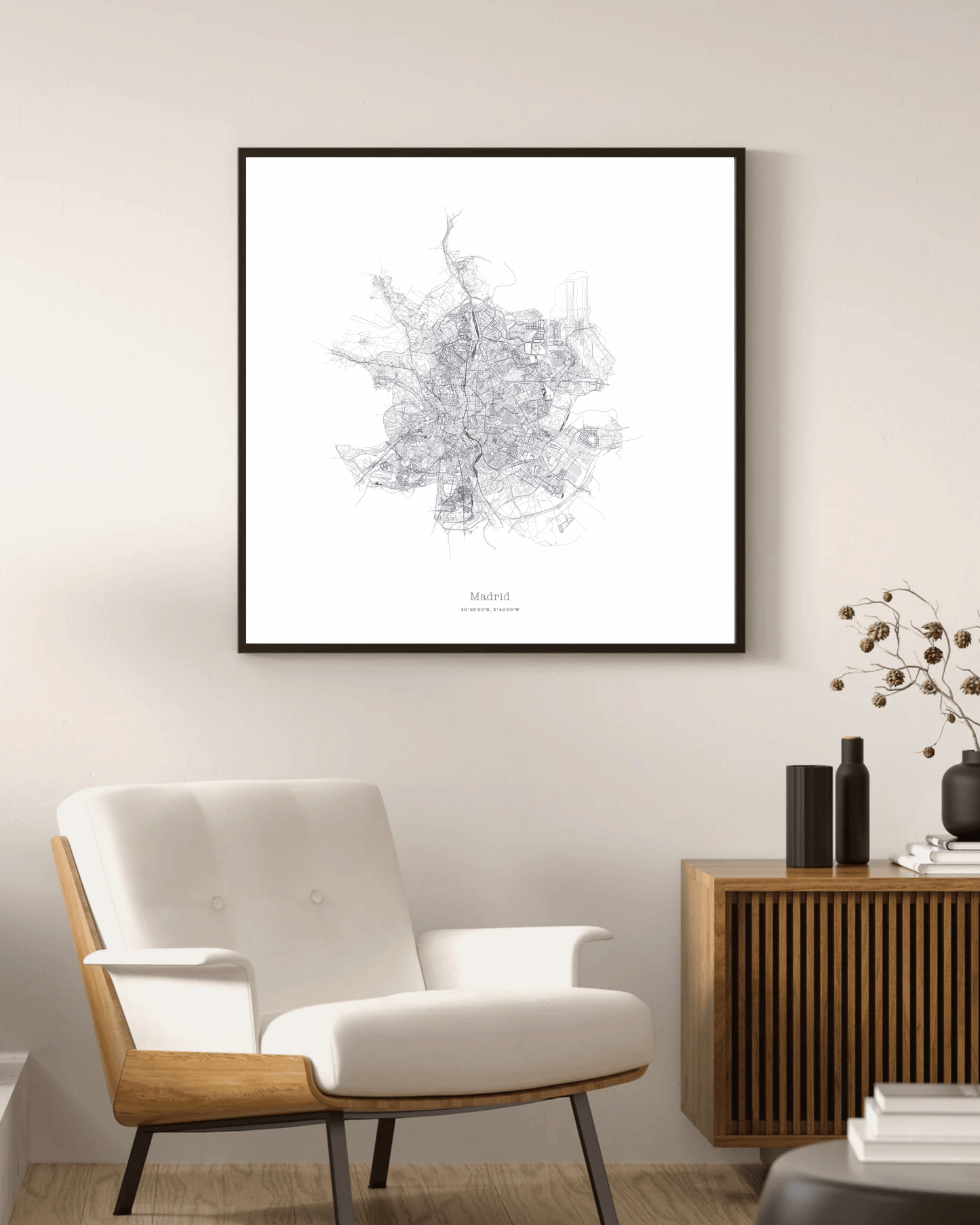 Madrid - Minimalist City Map - Fine Art Print