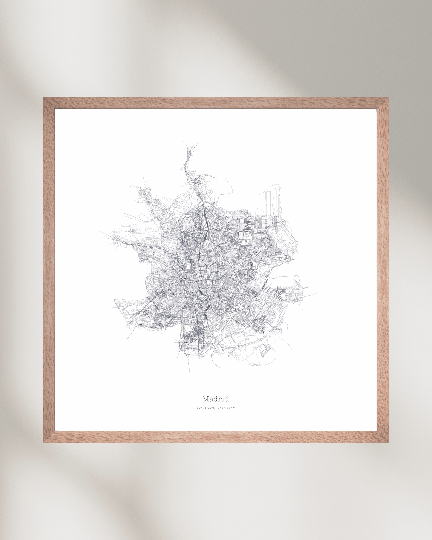 Madrid - Minimalist City Map - Fine Art Print