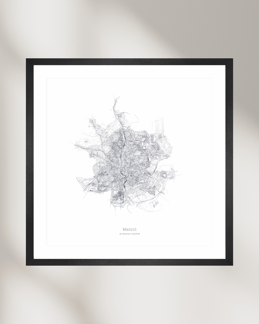 Madrid - Minimalist City Map - Fine Art Print