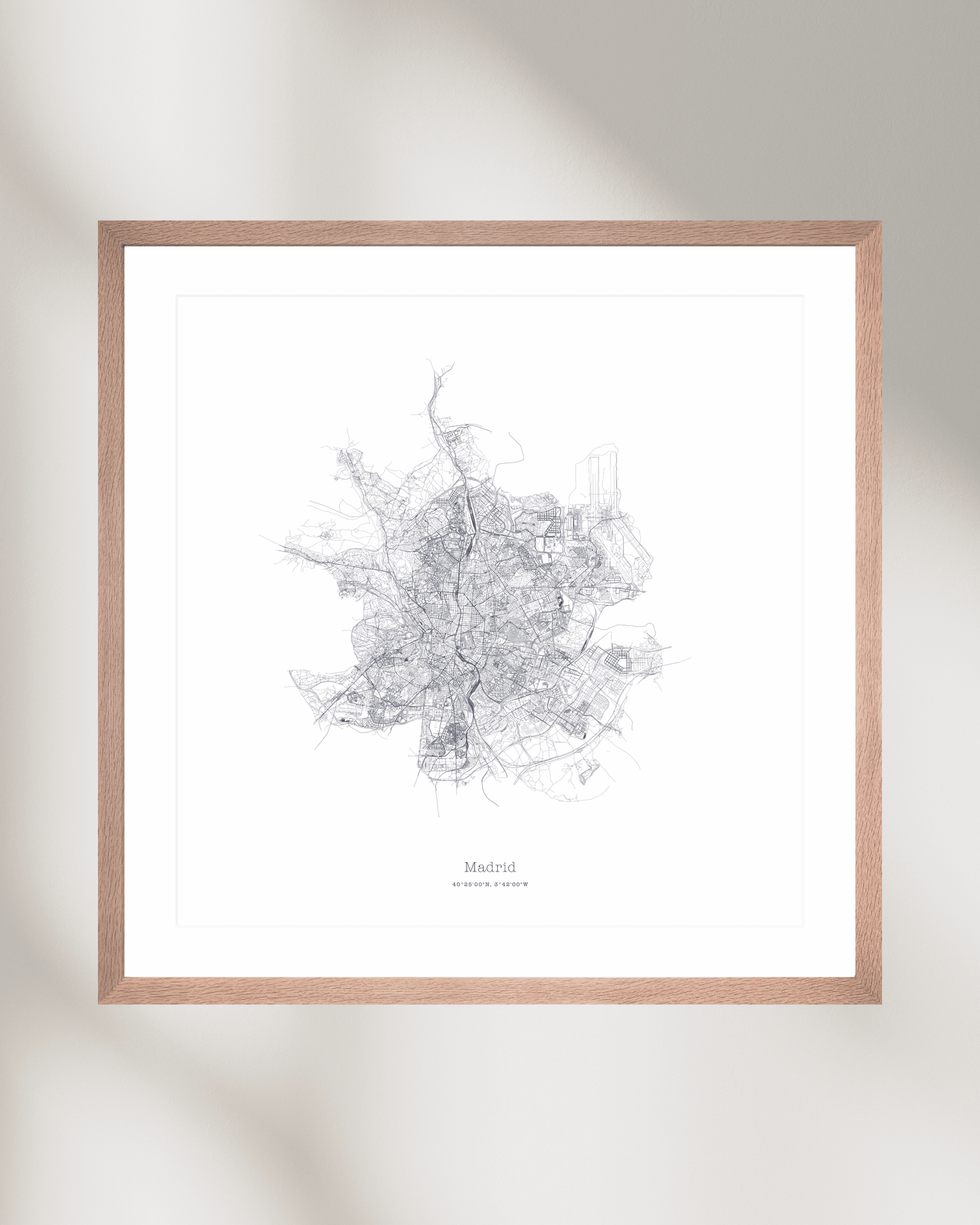 Madrid - Minimalist City Map - Fine Art Print