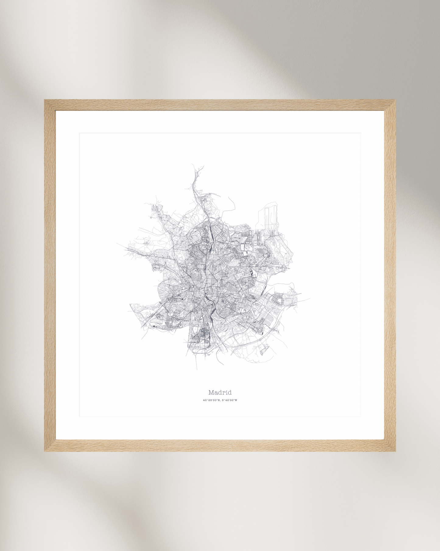 Madrid - Minimalist City Map - Fine Art Print