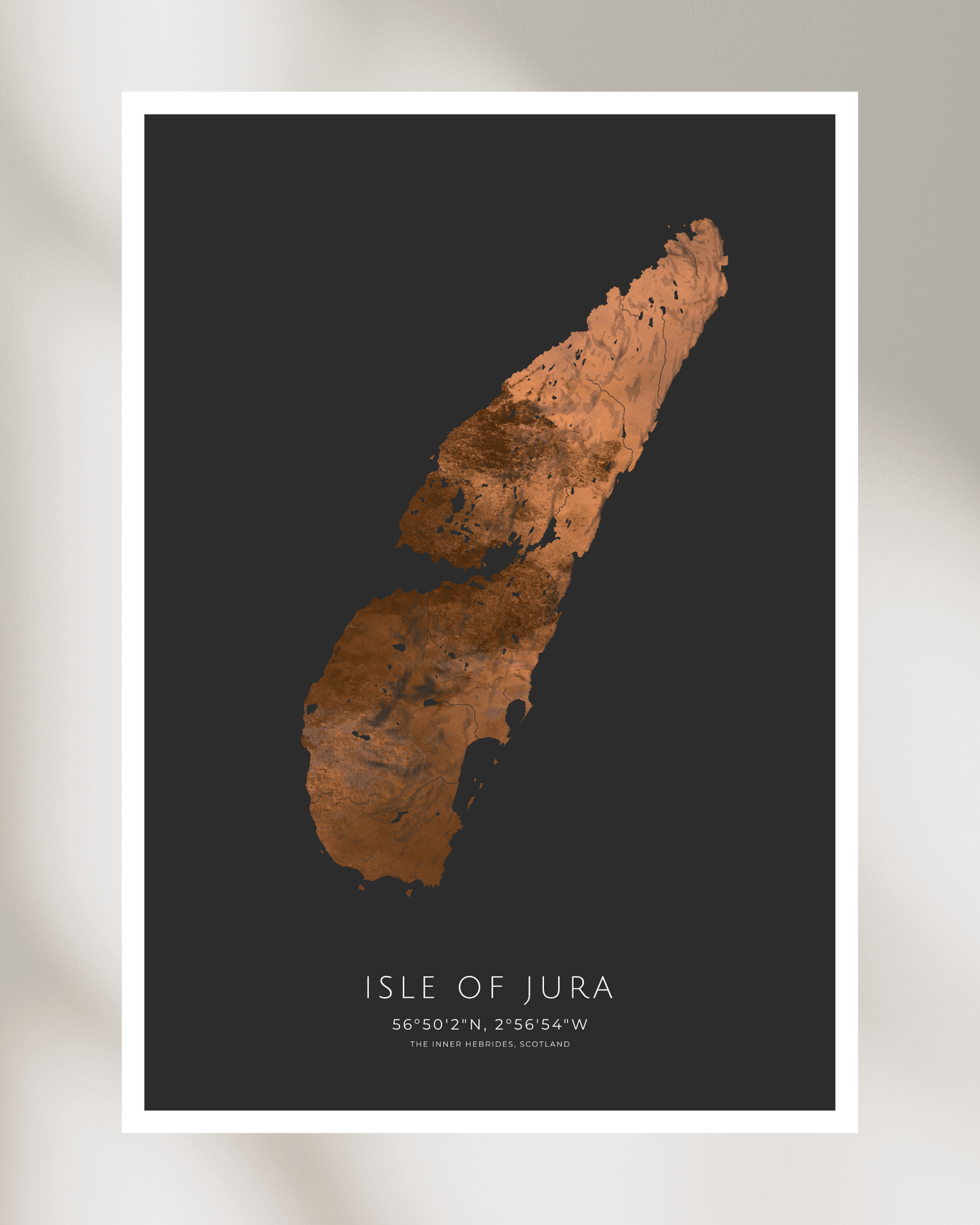 The Isle of Jura - Fine Art Map