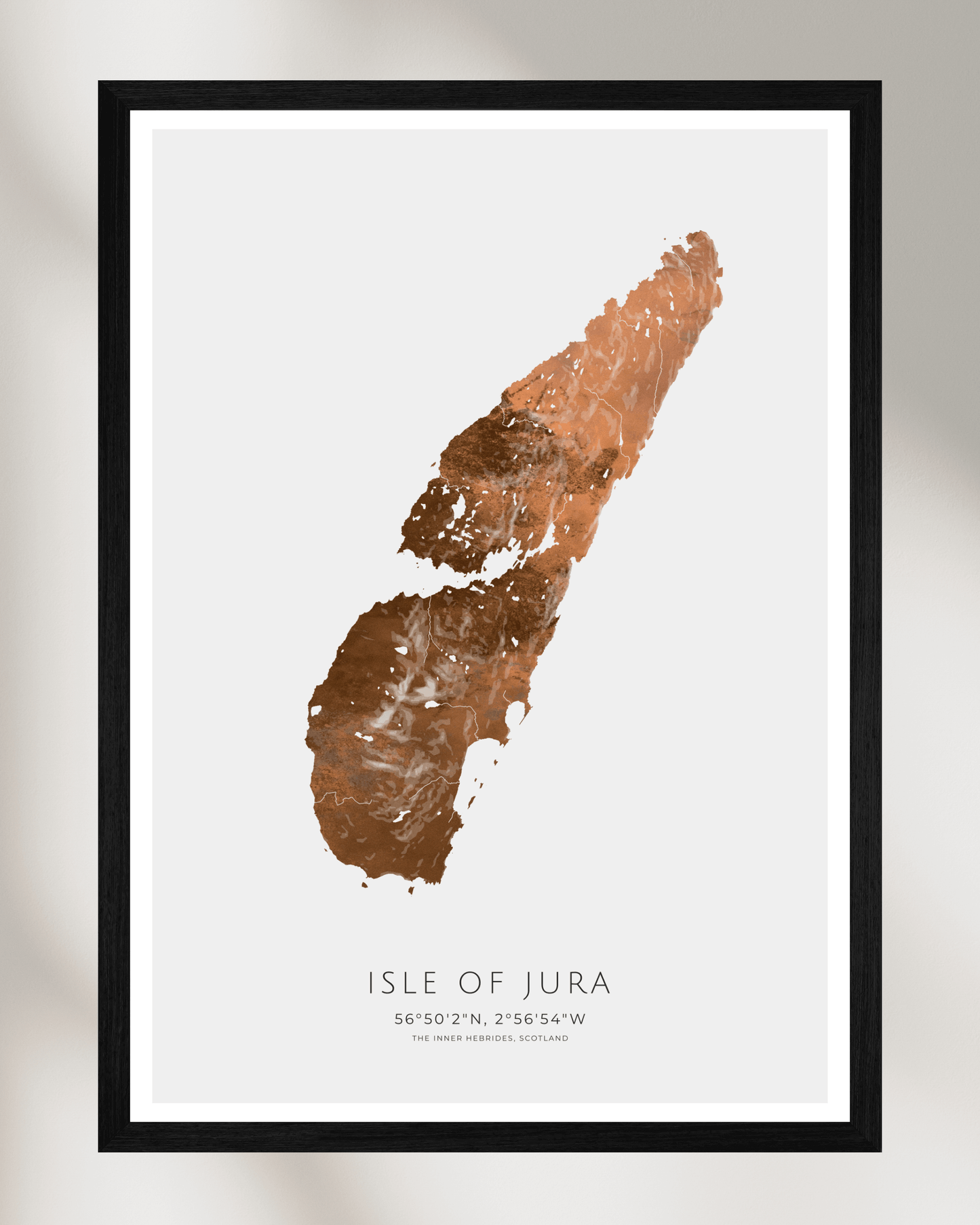 The Isle of Jura - Fine Art Map