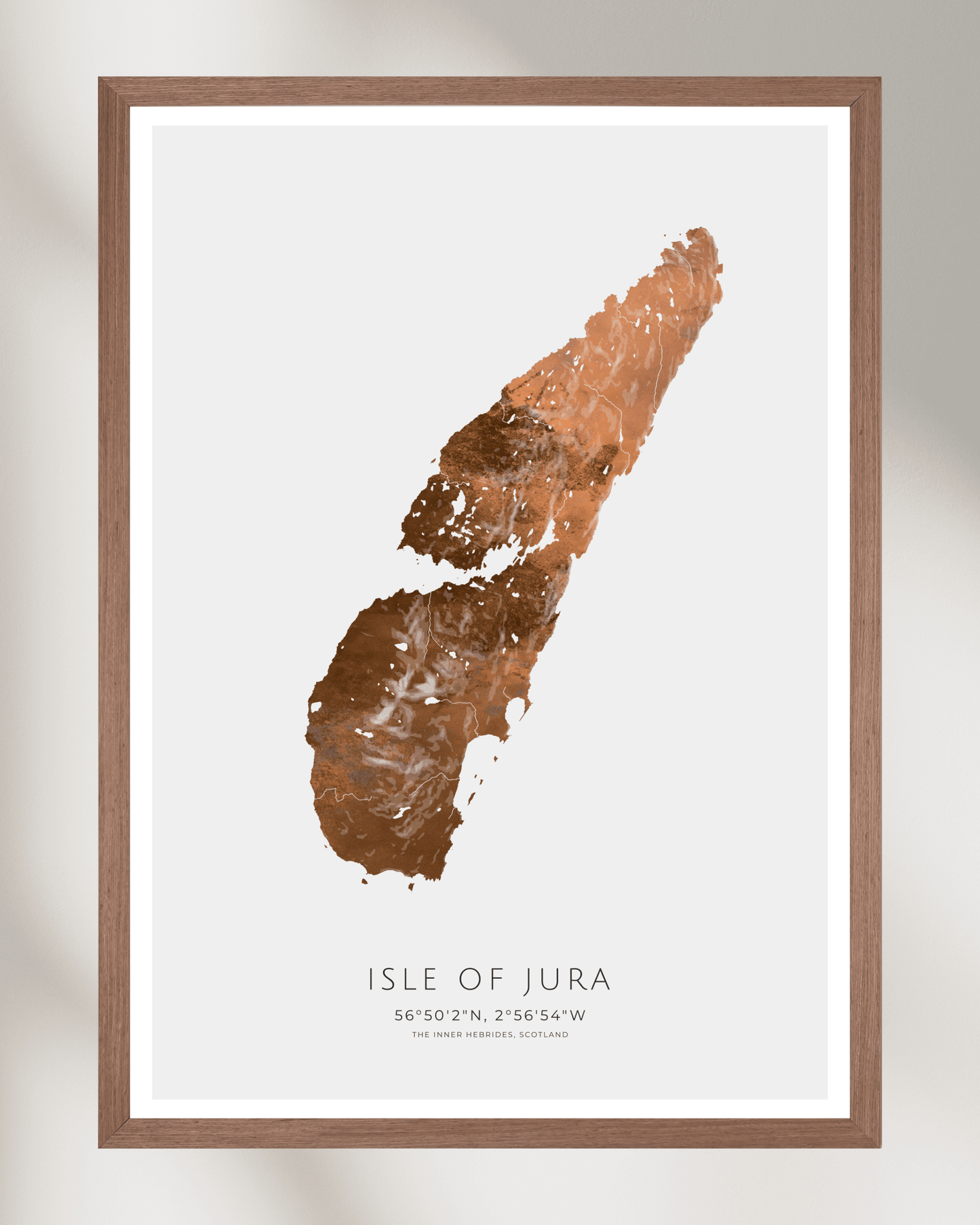 The Isle of Jura - Fine Art Map