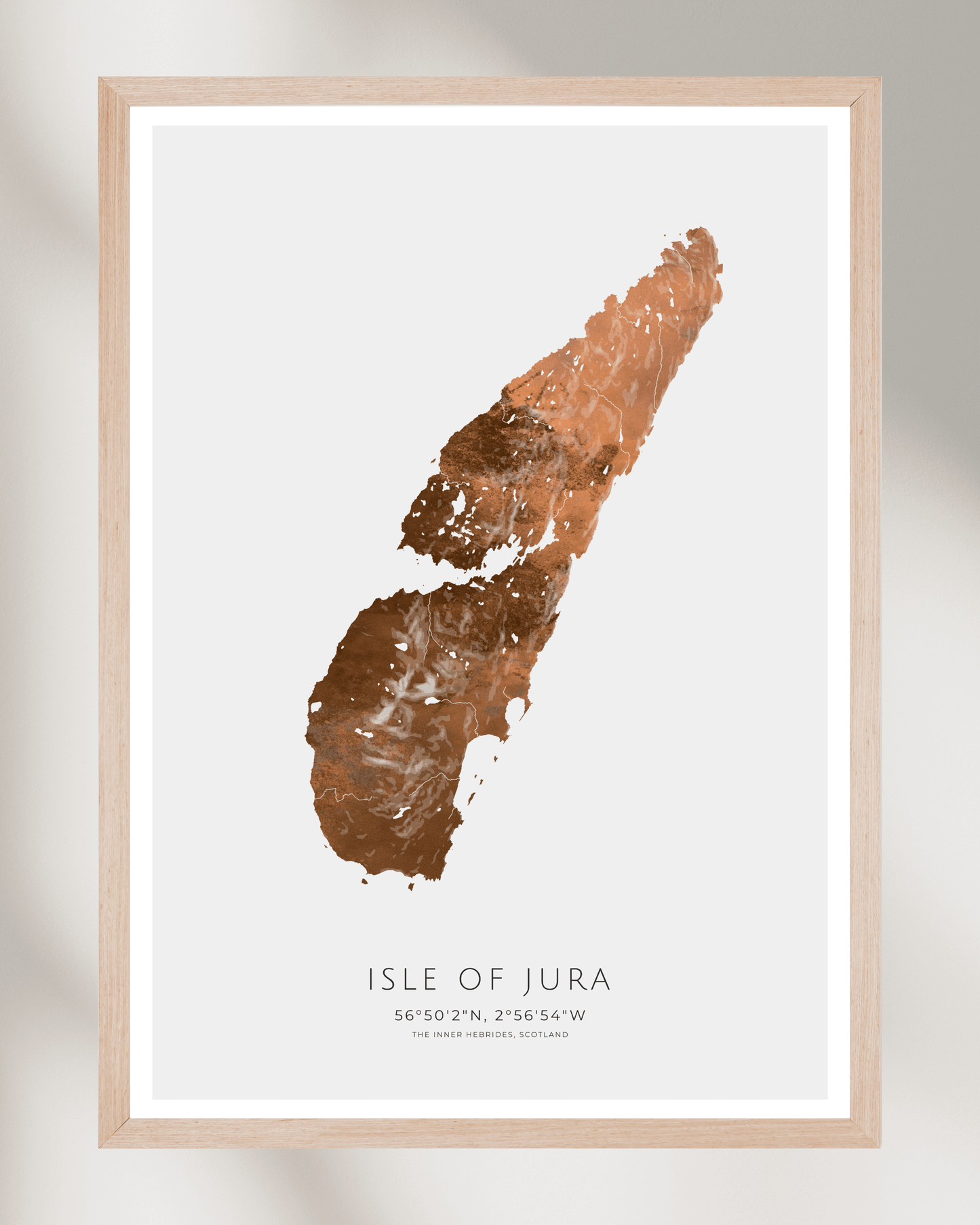 The Isle of Jura - Fine Art Map