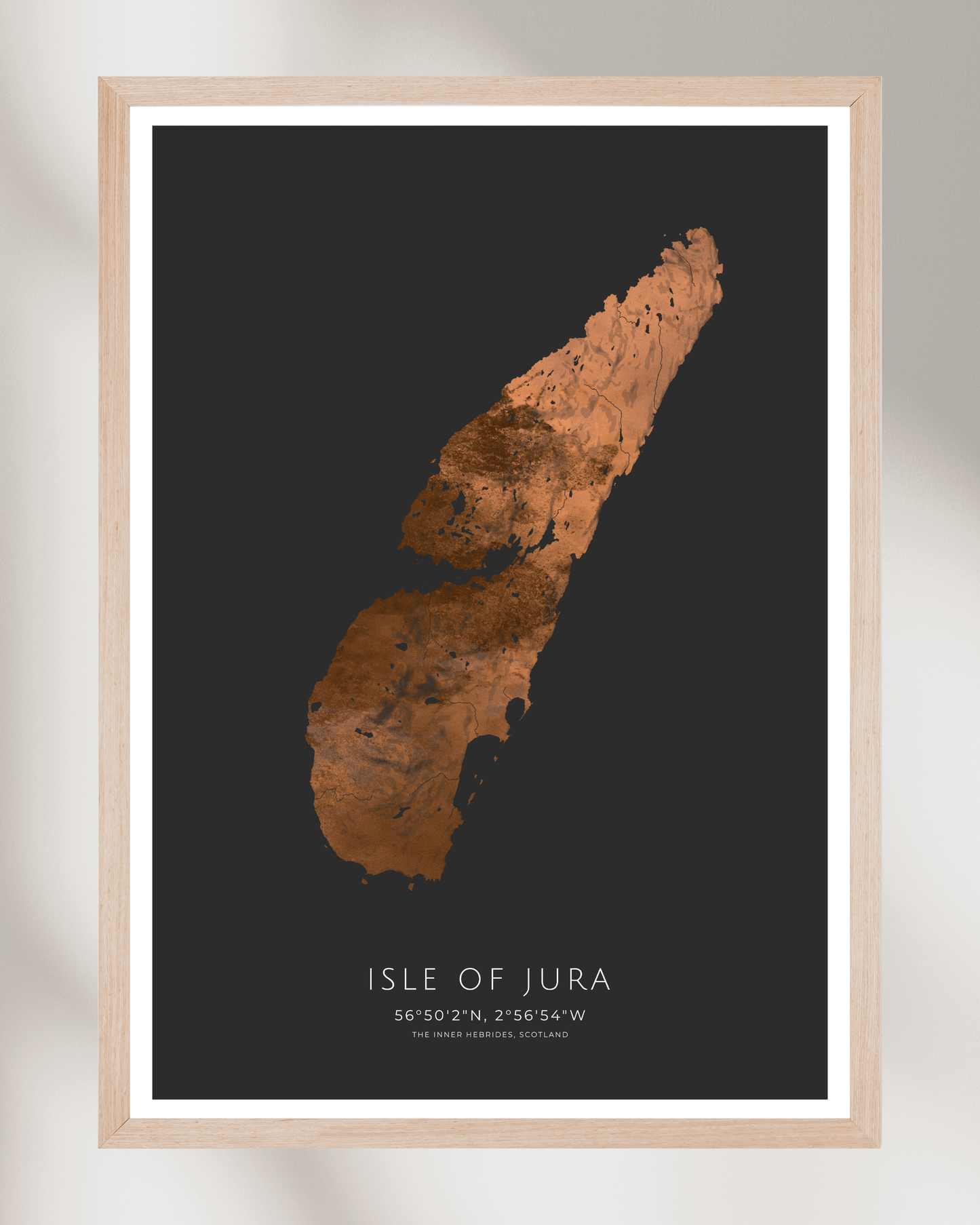 The Isle of Jura - Fine Art Map