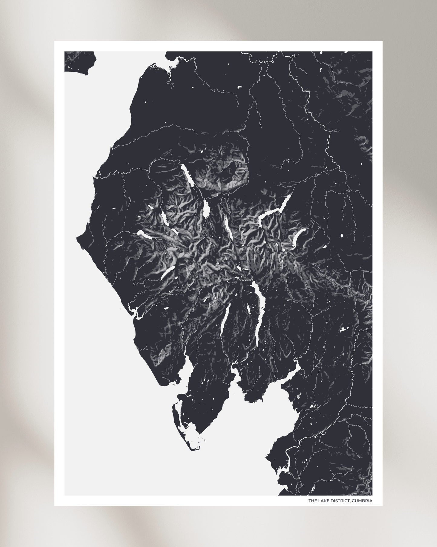 The Lake District - Fine Art Map