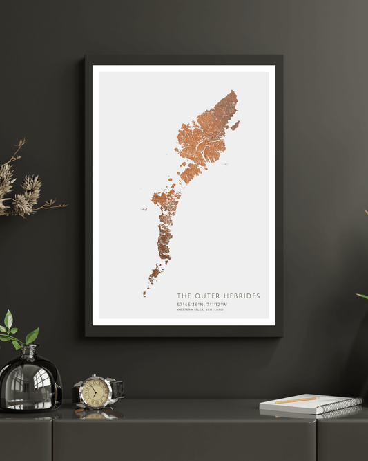 The Outer Hebrides - Fine Art Map