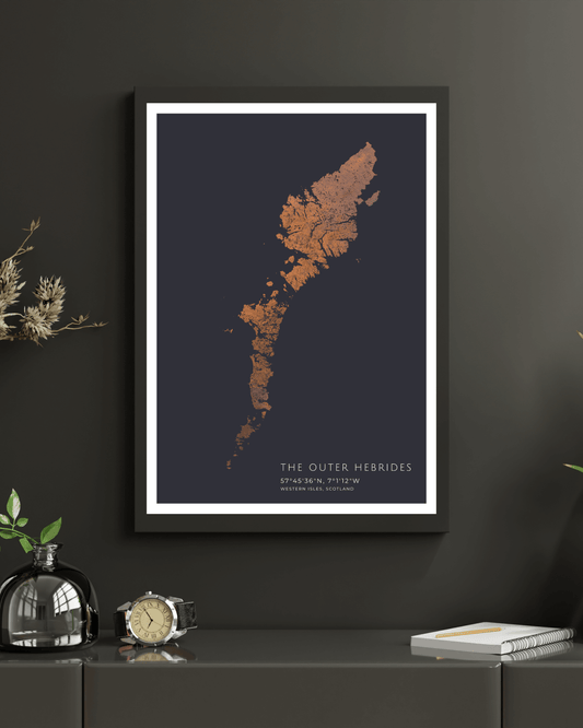 The Outer Hebrides - Fine Art Map