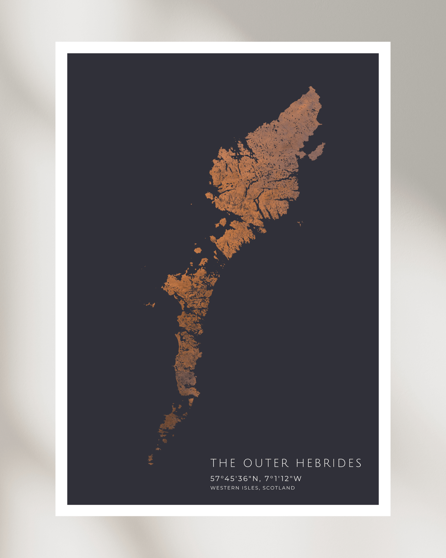 The Outer Hebrides - Fine Art Map