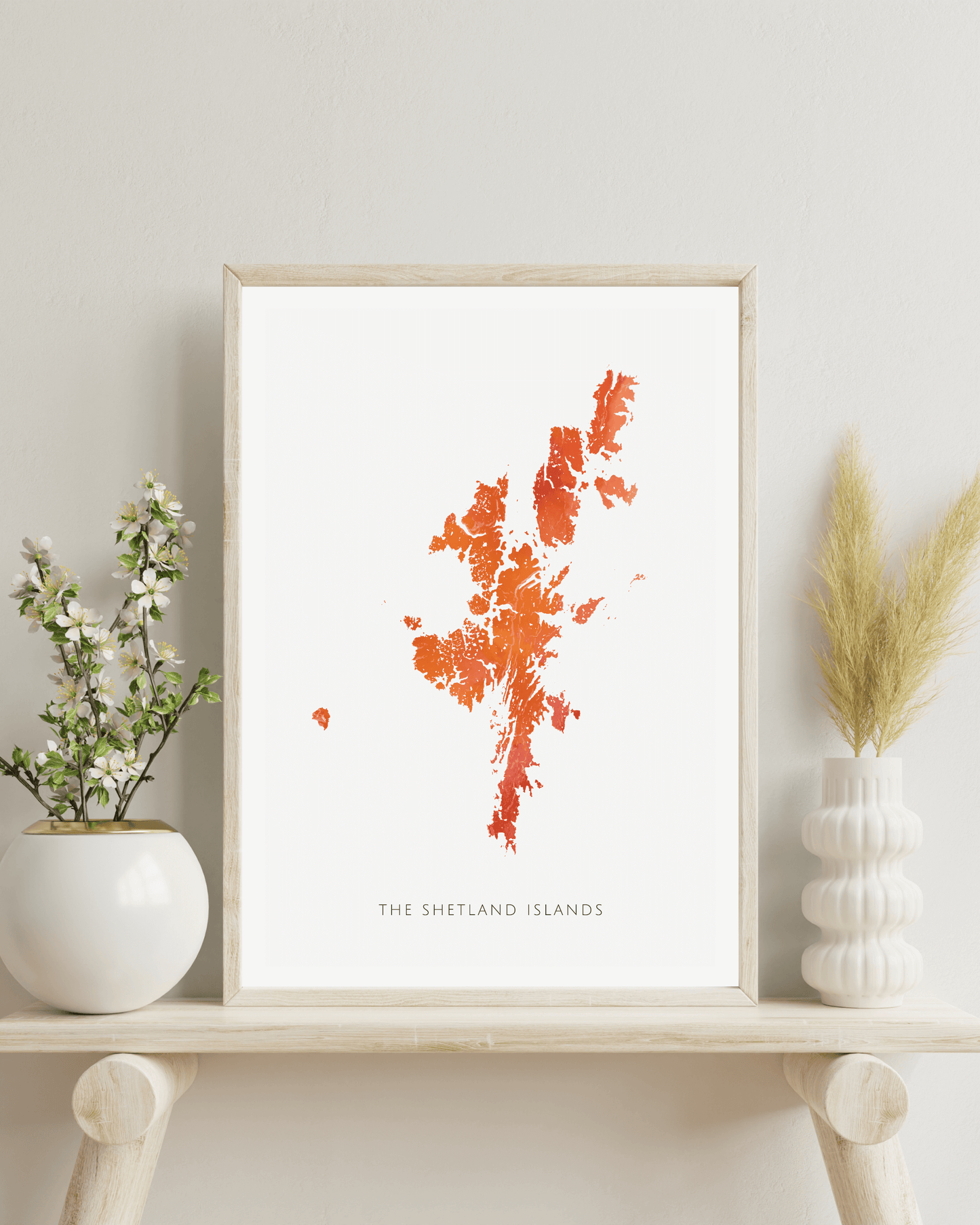 The Shetland Islands - Fine Art Map