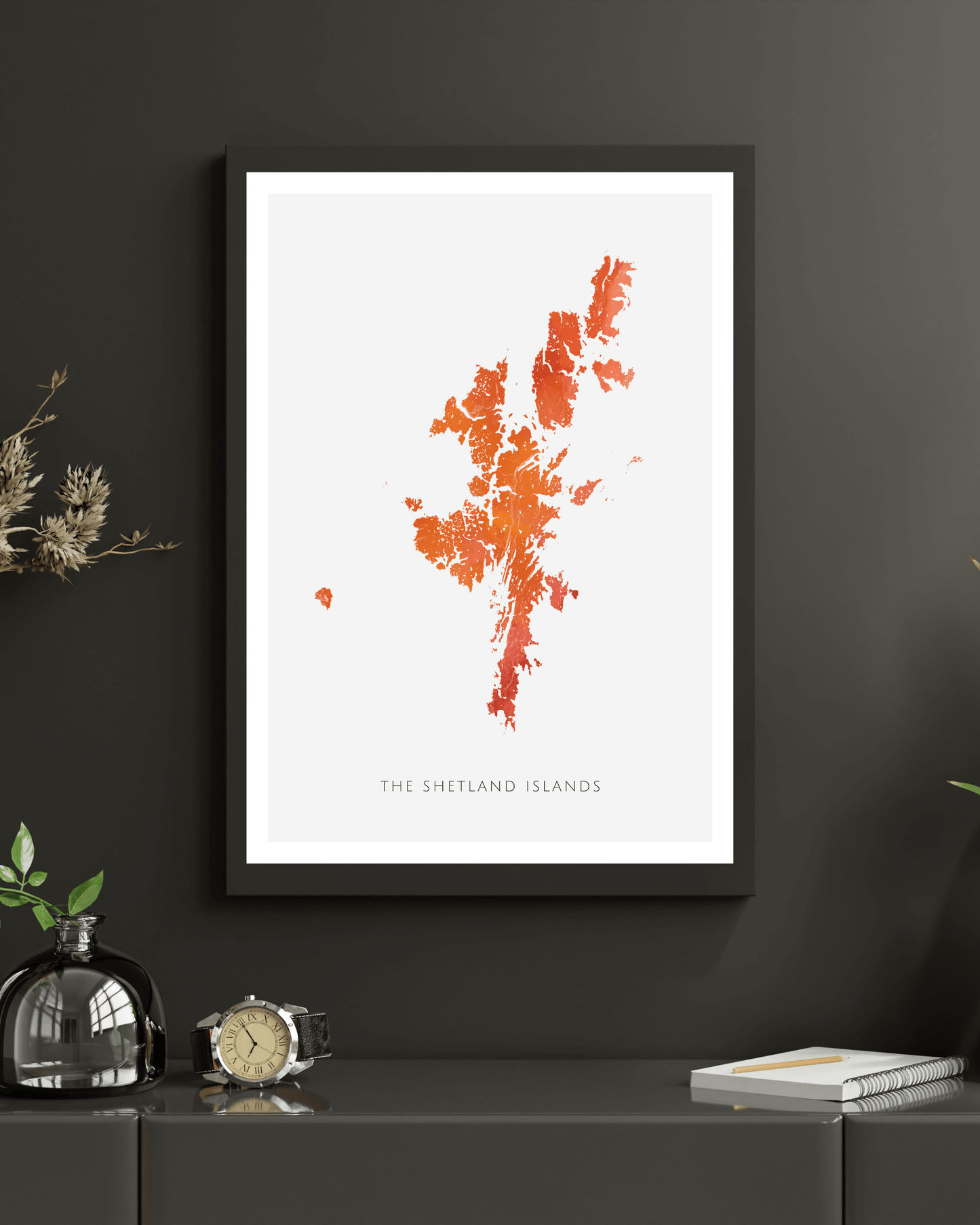 The Shetland Islands - Fine Art Map