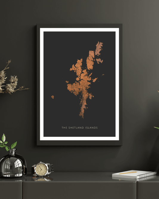 The Shetland Islands - Fine Art Map