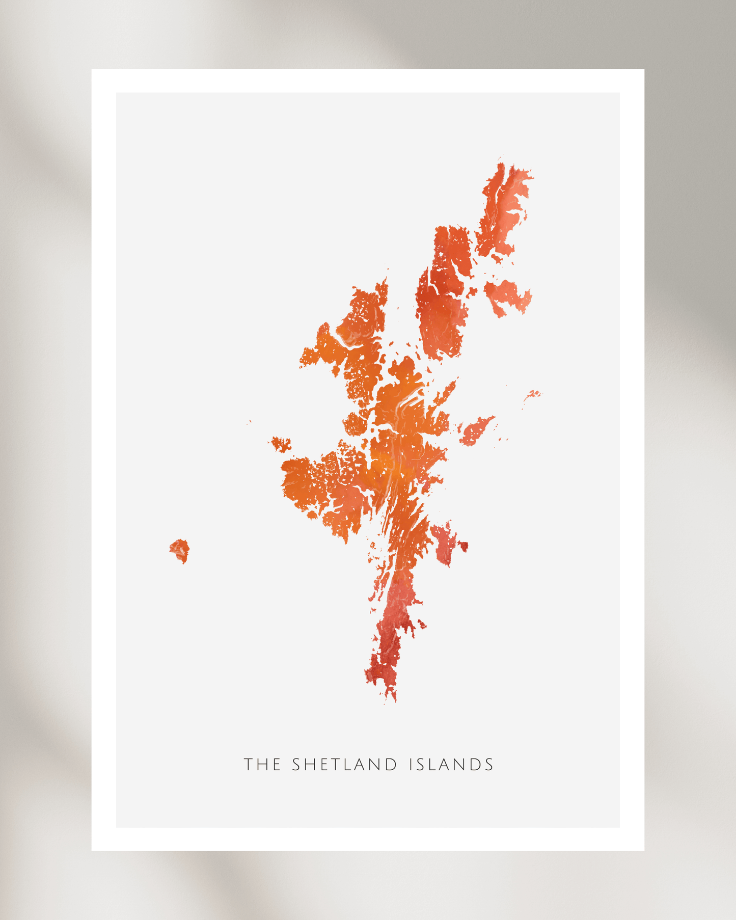 The Shetland Islands - Fine Art Map