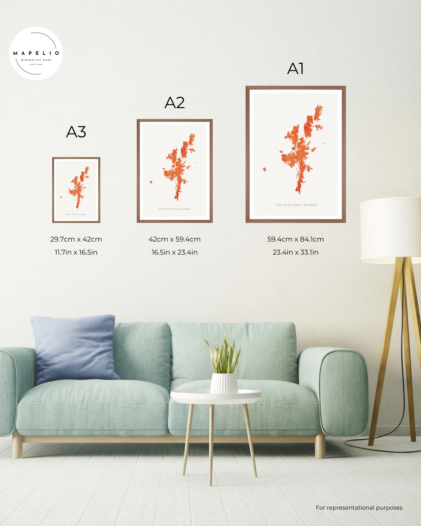 The Shetland Islands - Fine Art Map