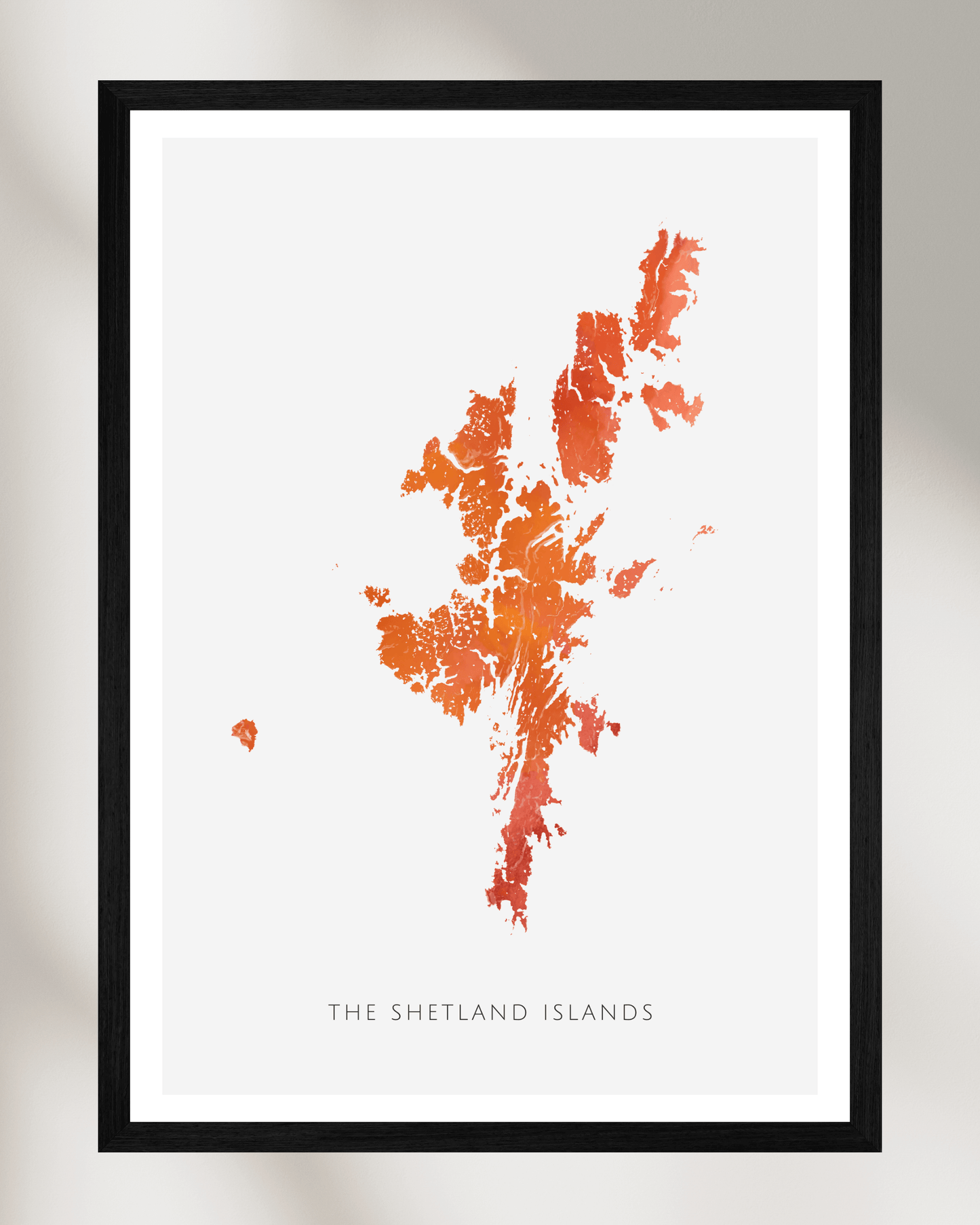 The Shetland Islands - Fine Art Map