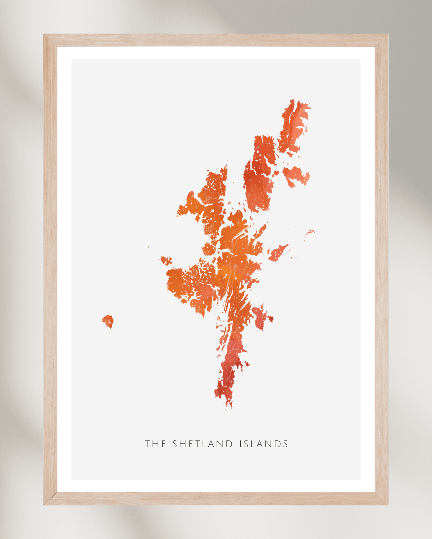 The Shetland Islands - Fine Art Map