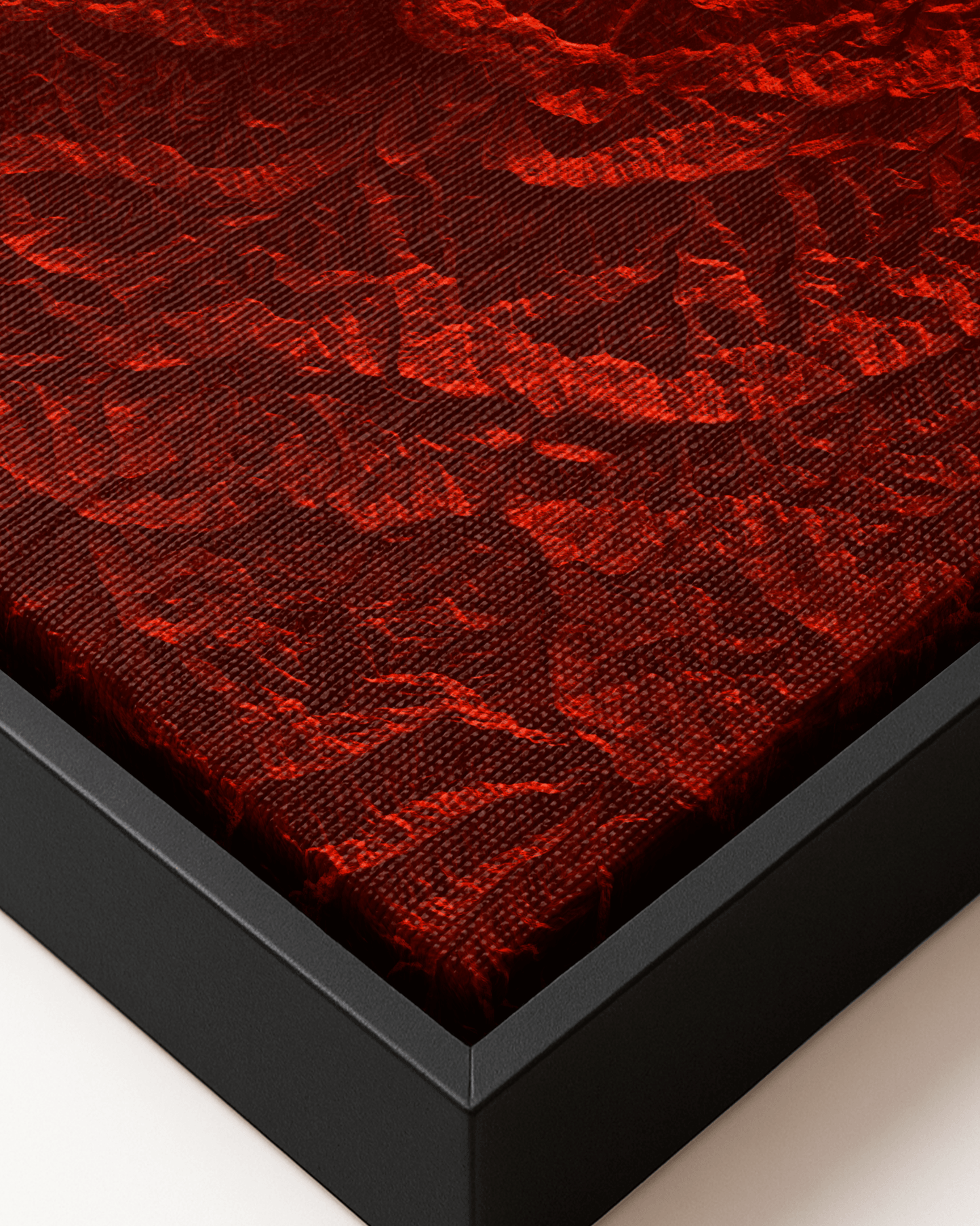 Mont Blanc - Framed Canvas Topographical Map