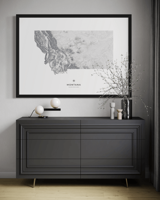 Montana - Fine Art Topographical Map Print