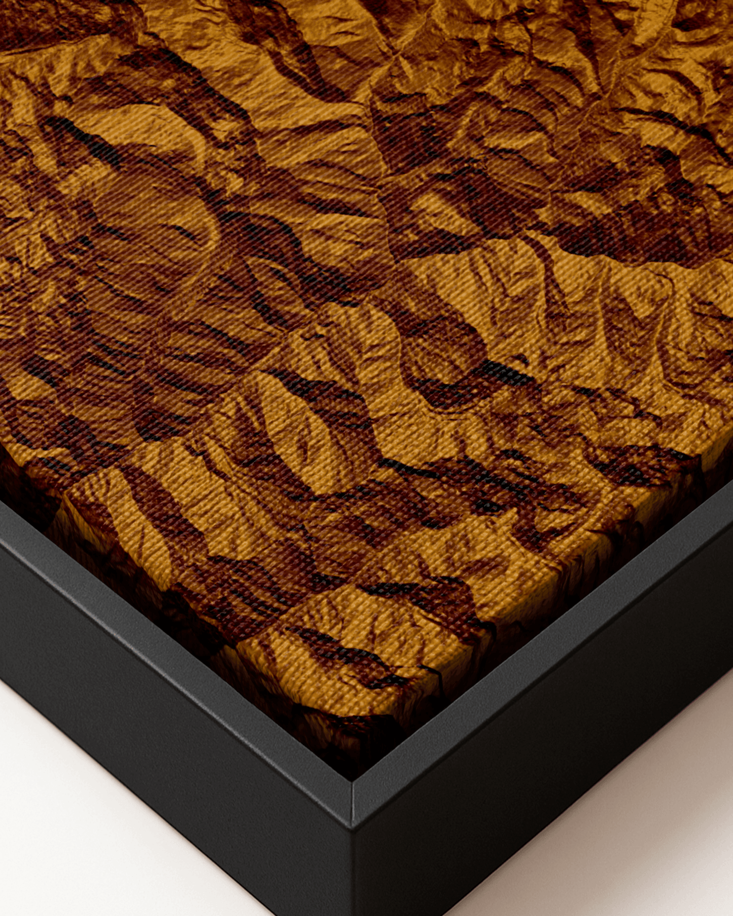 Mount Everest - Framed Canvas Topographical Map