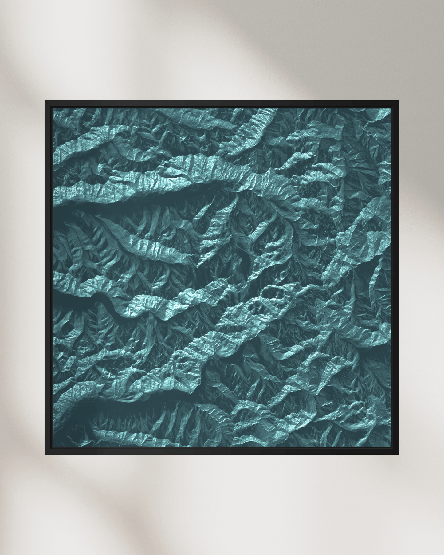 Mount Olympus - Washington State - Framed Canvas Topographical Map