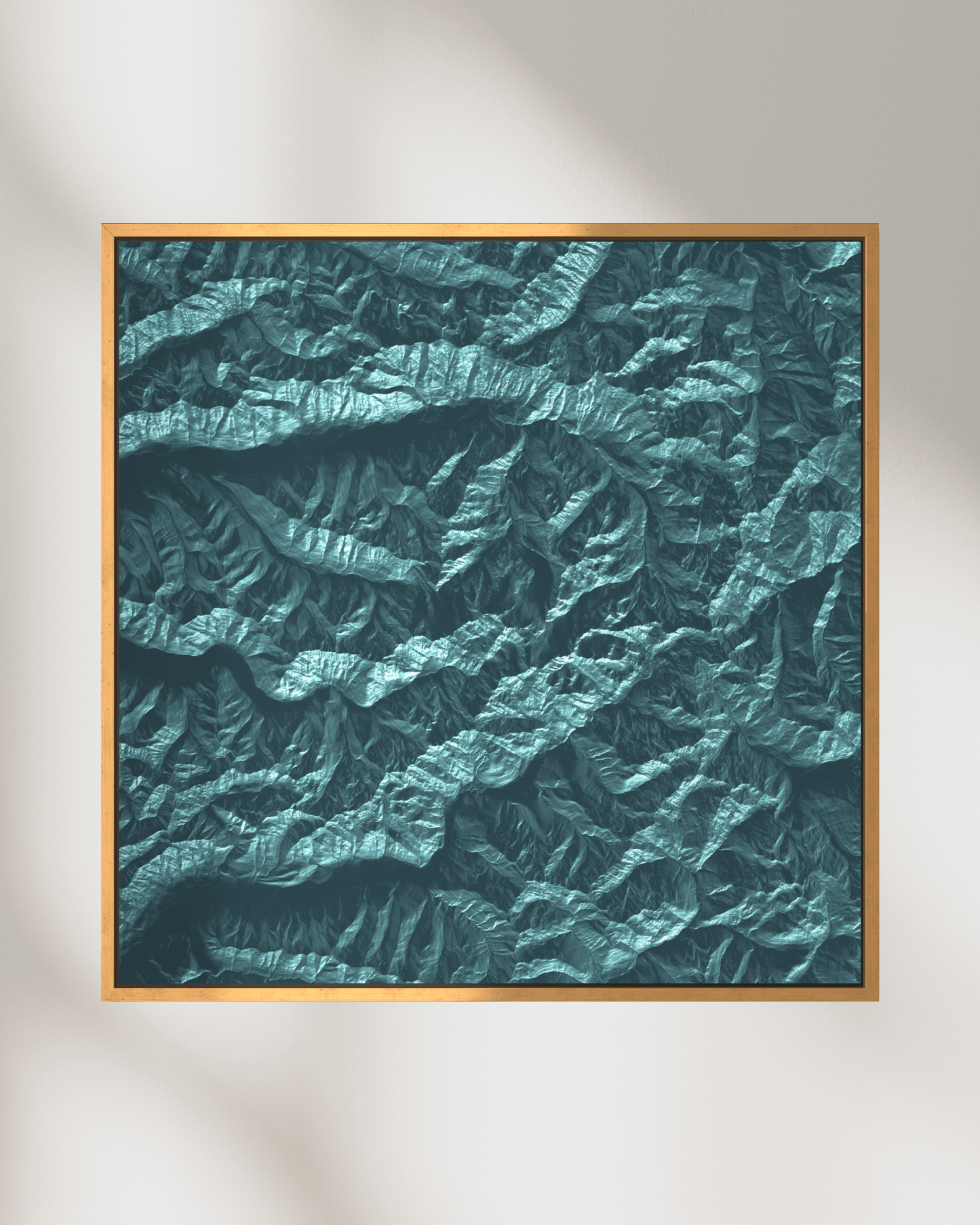 Mount Olympus - Washington State - Framed Canvas Topographical Map