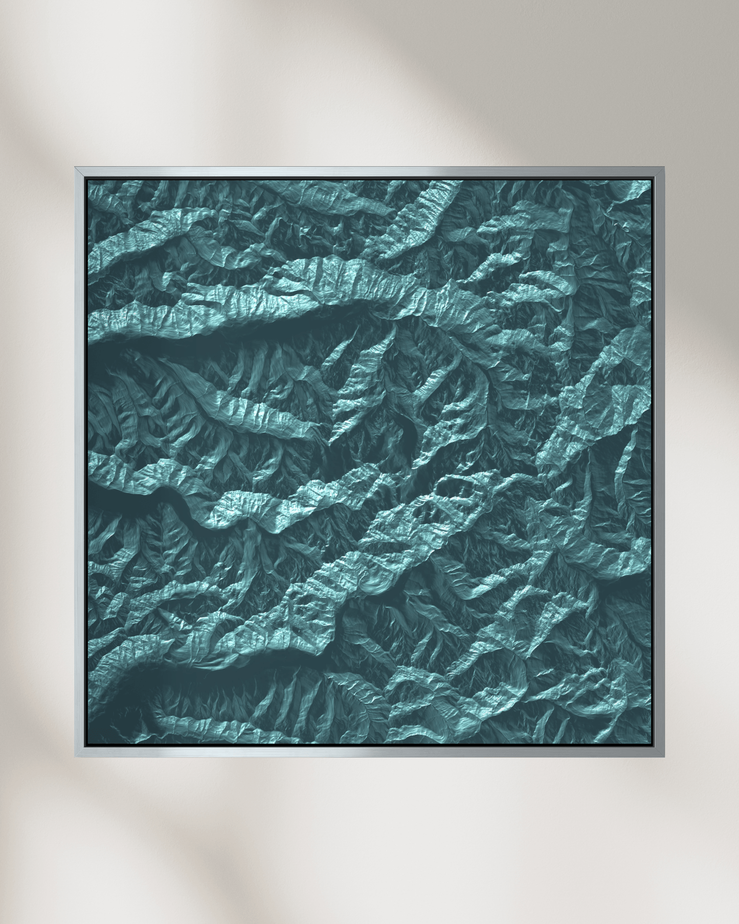 Mount Olympus - Washington State - Framed Canvas Topographical Map
