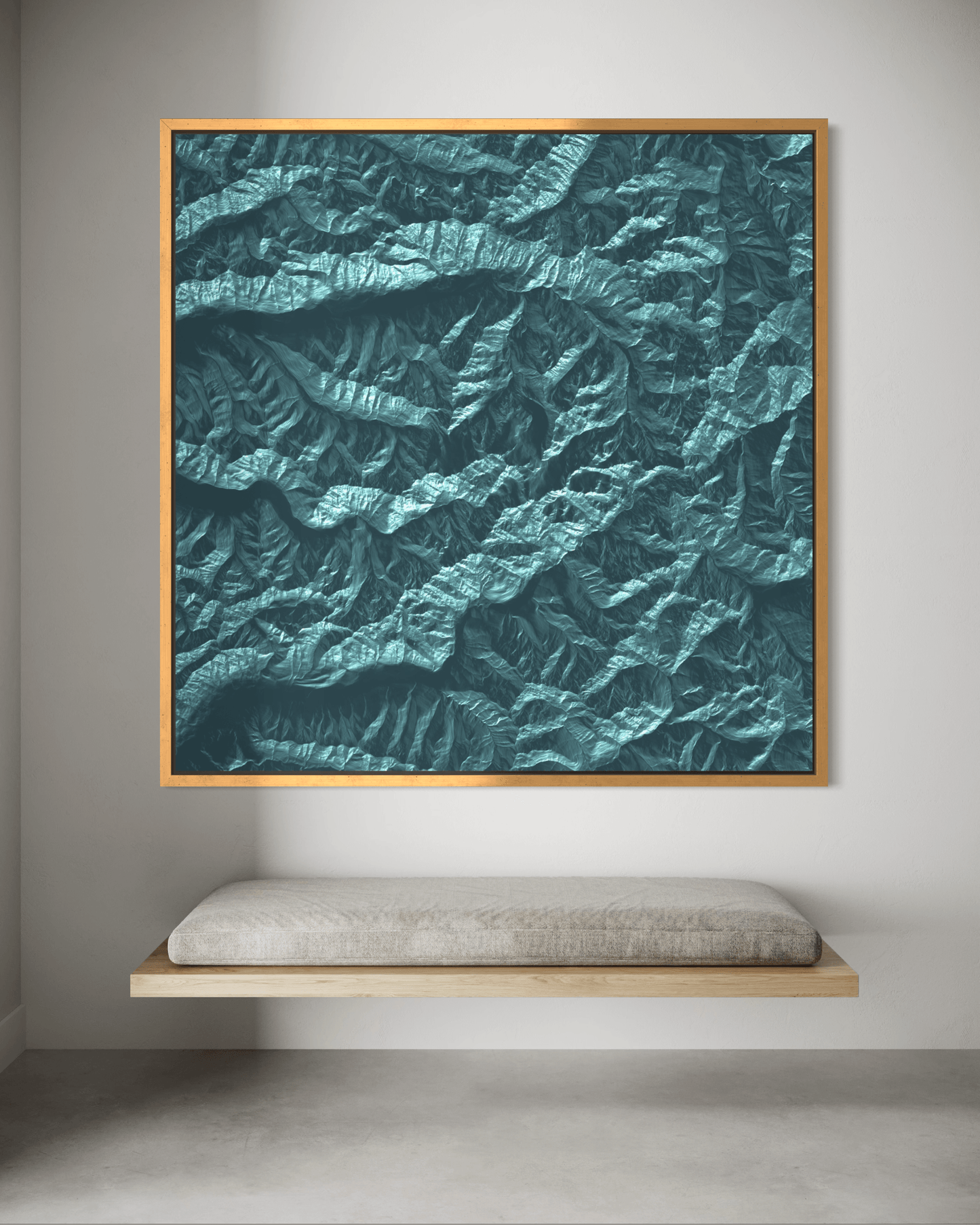 Mount Olympus - Washington State - Framed Canvas Topographical Map