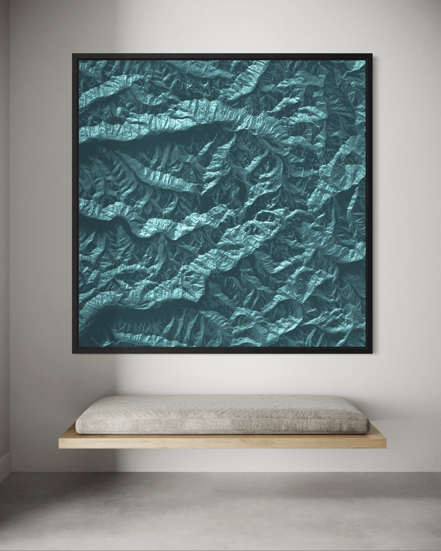 Mount Olympus - Washington State - Framed Canvas Topographical Map