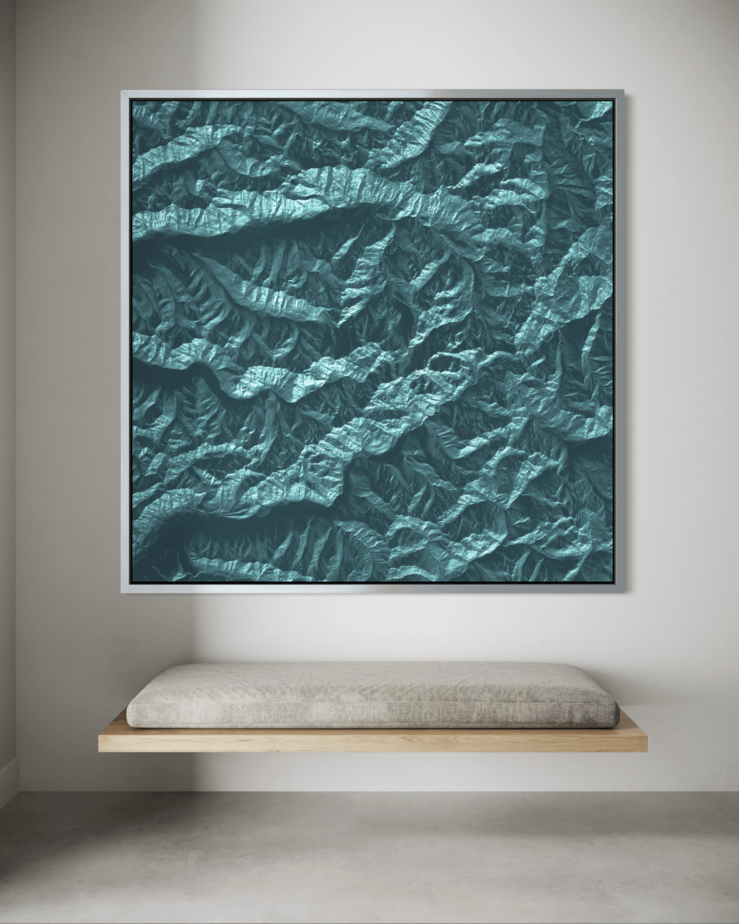 Mount Olympus - Washington State - Framed Canvas Topographical Map