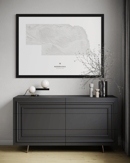 Nebraska - Fine Art Topographical Map Print
