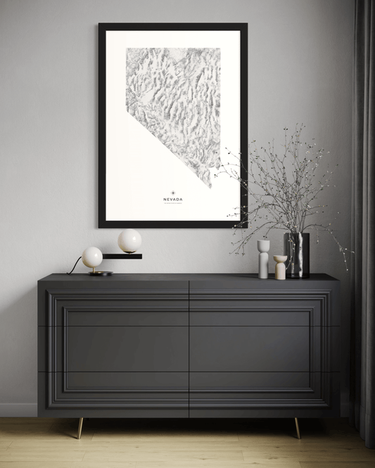 Nevada - Fine Art Topographical Map Print