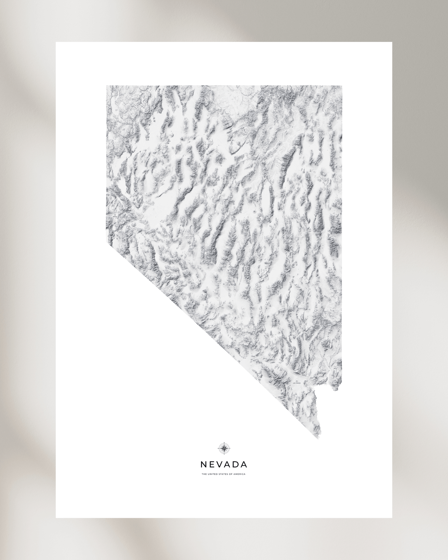 Nevada - Fine Art Topographical Map Print