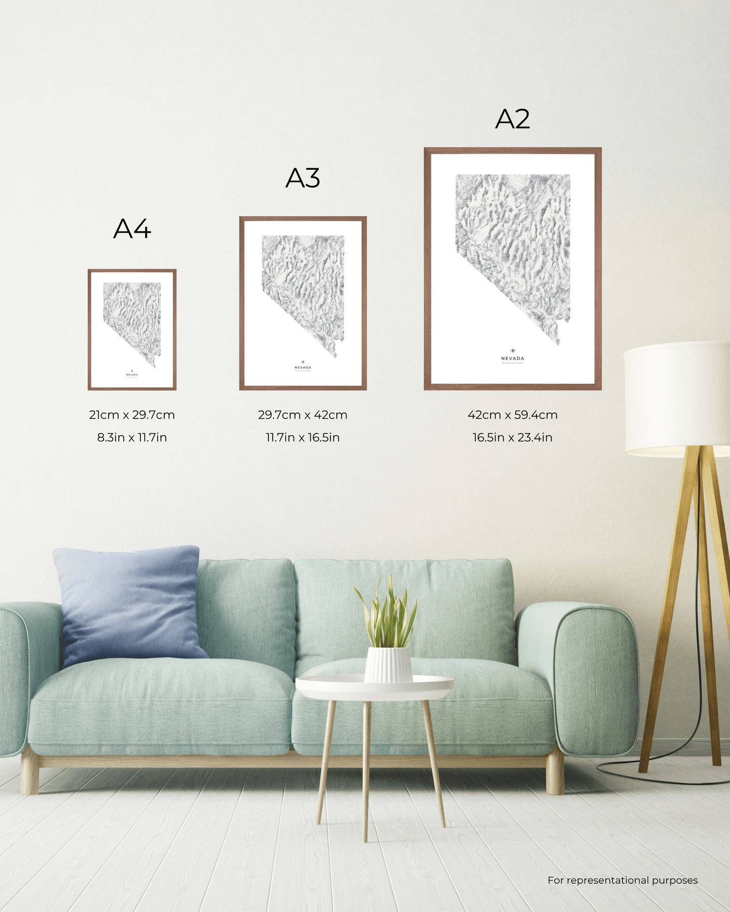 Nevada - Fine Art Topographical Map Print