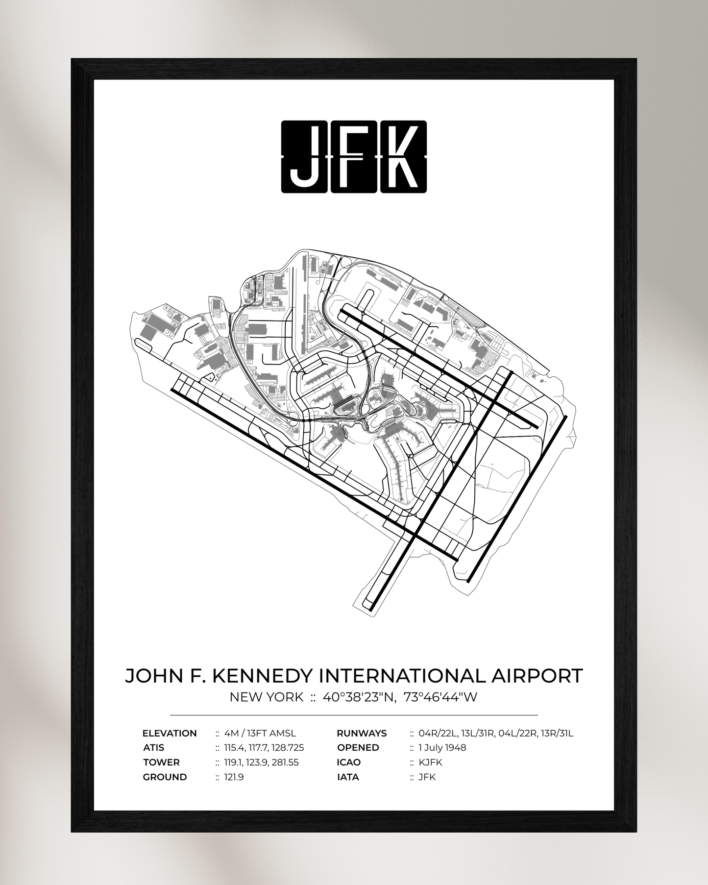 JFK - John F. Kennedy International Airport Map