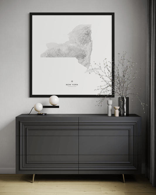 New York - Fine Art Topographical Map Print