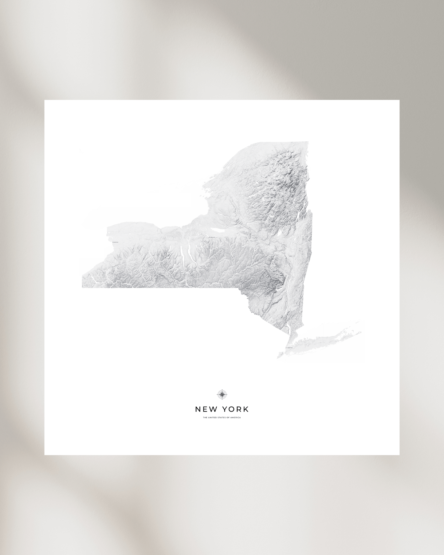 New York - Fine Art Topographical Map Print